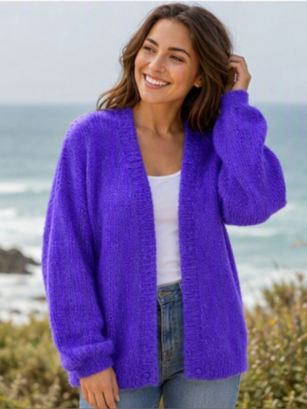 🌹Handmade Vintage🌹 Purple Wool Sweater
